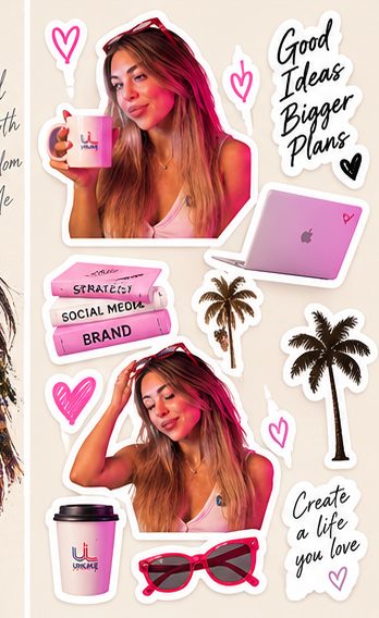 Il risultato con /stickersheet